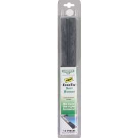 ErgoTec Replacement Squeegee Blades, 12" Wide, Black Rubber, Soft, 12/Pack