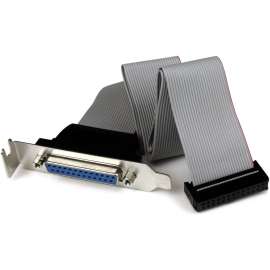 StarTech.com Low Profile 16in Parallel Port Header Cable Adapter with Bracket - DB25 (F) to IDC26