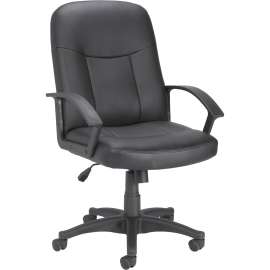 Lorell 84869 Leather Managerial Mid-back Chair
