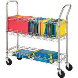Lorell Wire Mobile Mail Cart