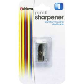Metal Pencil Sharpener, Metallic Silver