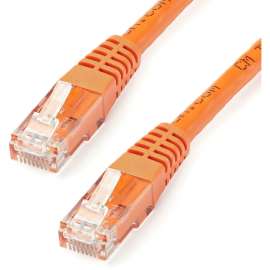 StarTech.com 15ft CAT6 Ethernet Cable - Orange Molded Gigabit - 100W PoE UTP 650MHz - Category 6 Patch Cord UL Certified Wiring/TIA