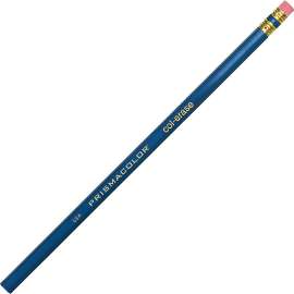 Col-Erase Pencil w/Eraser, Blue Lead/Barrel, Dozen