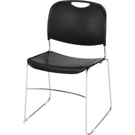 Lorell Metal Wire Lumbar Support Stacking Chairs