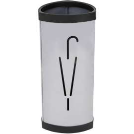 Alba Triangular Umbrella Stand, Silver/Black