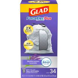 Glad ForceFlexPlus Tall Kitchen Drawstring Trash Bags
