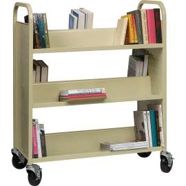 Lorell Double-sided 6-shelf Book Cart