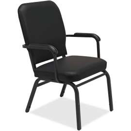 Lorell Fixed Arms Vinyl Oversized Stack Chair