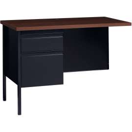 Lorell Fortress Series Walnut Laminate Top Desk