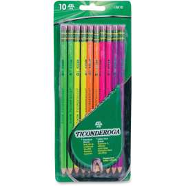 Dixon Ticonderoga Bright Neon No. 2 Pencils