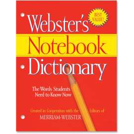 Notebook Dictionary, Three Hole Punched, Paperback, 80 Pages