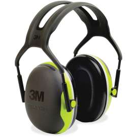 PELTOR X4 Earmuffs, 27 dB NRR, Fluorescent Yellow-Green