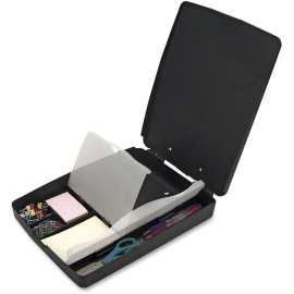 Extra Storage/Supply Clipboard Box, 1" Capacity, 8 1/2 x 11, Charcoal