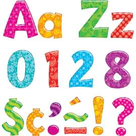 Trend Colorful Patterns 4-inch Ready Letters