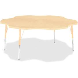 Jonti-Craft Berries Adult Maple Laminate Six-leaf Table