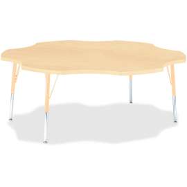 Jonti-Craft Berries Elementary Maple Laminate Six-leaf Table