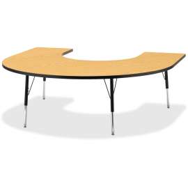 Jonti-Craft Berries Adult Black Edge Horseshoe Table