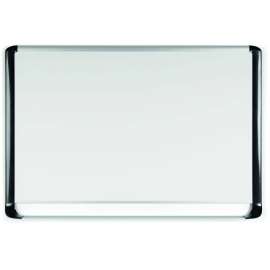 Porcelain Magnetic Dry Erase Board, 36 x 48, White/Silver