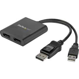 StarTech.com 2-Port Multi Monitor Adapter, DisplayPort 1.2 MST Hub, Dual 4K 30Hz, Video Splitter for Extended Desktop Mode, Windows Only
