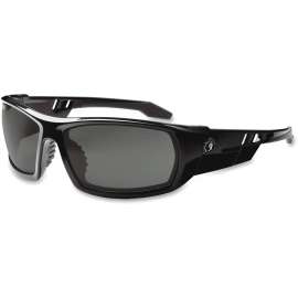 Skullerz Odin Safety Glasses, Black Frame/Smoke Lens, Anti-Fog, Nylon/Polycarb