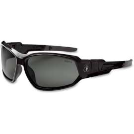 Skullerz Loki Safety Glass/Goggle, Black Frme/Smoke Lns, Antifog, Nylon/Polycarb