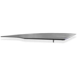 Medina Series Laminate Curved Right Return, 63w x 24d x 29 1/2h, Gray Steel