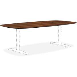Lorell Knife Edge Walnut Rectangular Tabletop