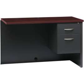 Lorell Mahogany Laminate/Charcoal Modular Desking