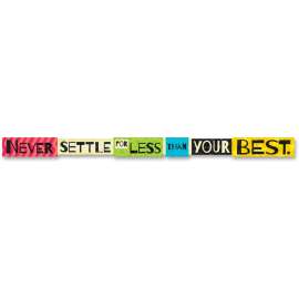 Trend Never Settle For Less Than Your Best Banner