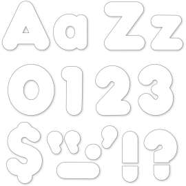 Trend White 4" Casual Ready Letters Combo Pack