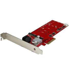 StarTech.com 2x M.2 NGFF SSD RAID Controller Card plus 2x SATA III Ports