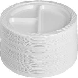 Genuine Joe 3-section Plastic Plates
