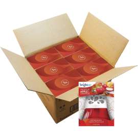 Bright Air Scented Oil Air Freshener, Macintosh Apple and Cinnamon, Red, 2.5 oz., 6/Case
