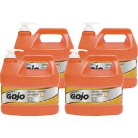 GOJO Natural Orange 1 Gallon Pump Bottle - 4 Bottles/Case 0945-04
