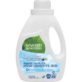 Natural 2X Concentrate Liquid Laundry Detergent, Free/Clear, 33 loads, 50oz,6/CT
