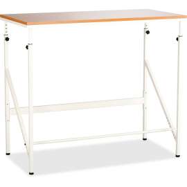 Standing Height Desk, 48w x 24d x 50h, Beech/Cream