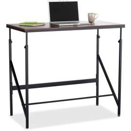 Standing Height Desk, 48w x 24d x 50h, Walnut/Black