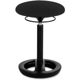 Twixt Desk Height Ergonomic Stool, 22.5" Seat Height, Supports up to 250 lbs., Black Seat, Black Back, Black Base