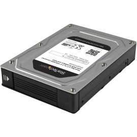 StarTech.com Dual-Bay 2.5in to 3.5in SATA Hard Drive Adapter Enclosure with RAID - Supports SATA III & RAID 0, 1, Spanning, JBOD Aluminum