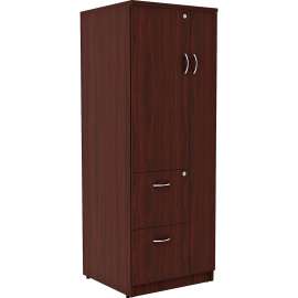 Lorell Essentials Mahogany Tall Storage Cabinet