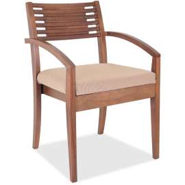 Lorell Beige Cushioned Seat Wood Frame Guest Chair