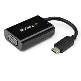StarTech.com USB C to VGA Adapter with 60W Power Delivery Pass-Through