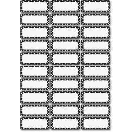 Ashley Prod. Dry Erase B/W Dots Nameplate Magnets