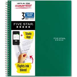Mead Five Star College Ruled 3-subject Notebook