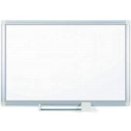 All Purpose Magnetic Planning Board, 1 sq/in Grid, 72 x 48, Aluminum Frame