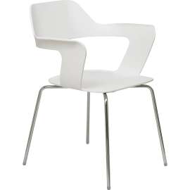 KFI Julep Poly Chair-Red, White, 1 Each