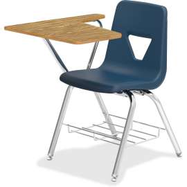 Lorell Medium Oak Tablet Arm Student Combo Desk