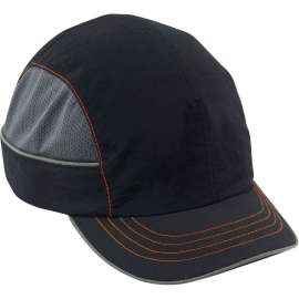 Skullerz 8950 Bump Cap, Short Brim, Black