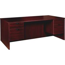 Lorell Prominence 2.0 Mahogany Laminate Desking