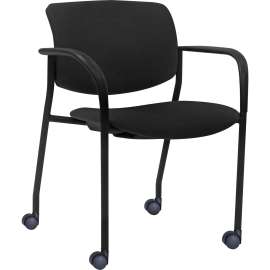 Lorell Stack Chairs w/Plastic Back & Fabric Seat